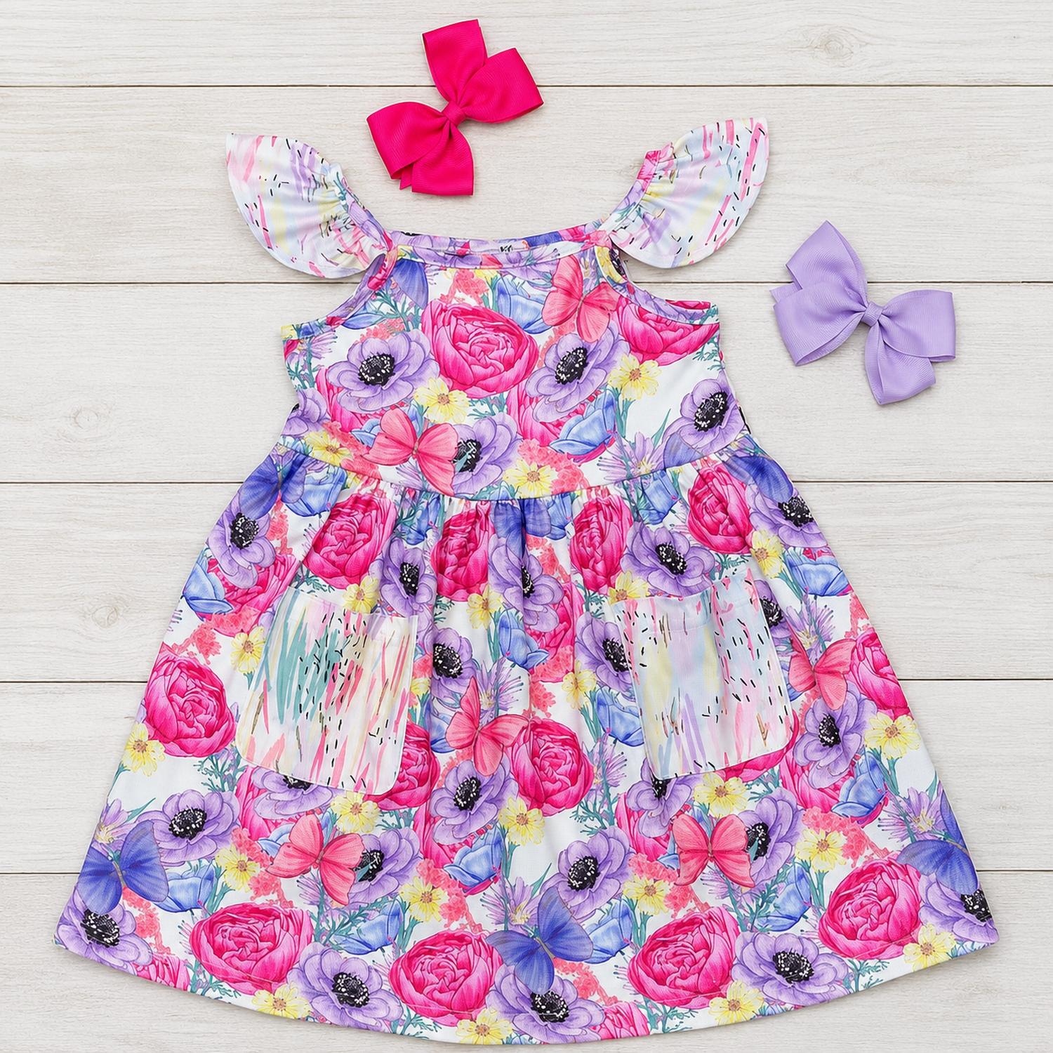 Pete + Lucy - Girls Coming Up Roses Dress