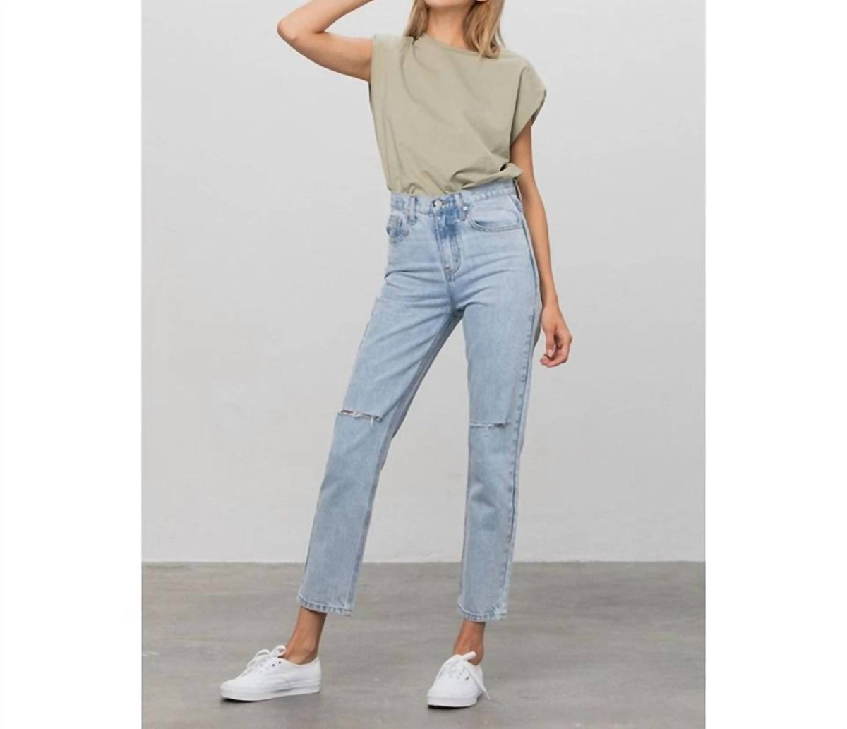 Insane Gene - Manda High Waist Ripped Tapered Jeans