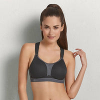 Anita Active Dynamix Star Racerback Sports Bra in anthracite - women's intimate