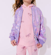 Lola + The Boys - Stars Sequin Bomber Jacket