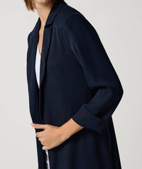 Joseph Ribkoff Classic Long Blazer in midnight blue - women's jacket - alternate view