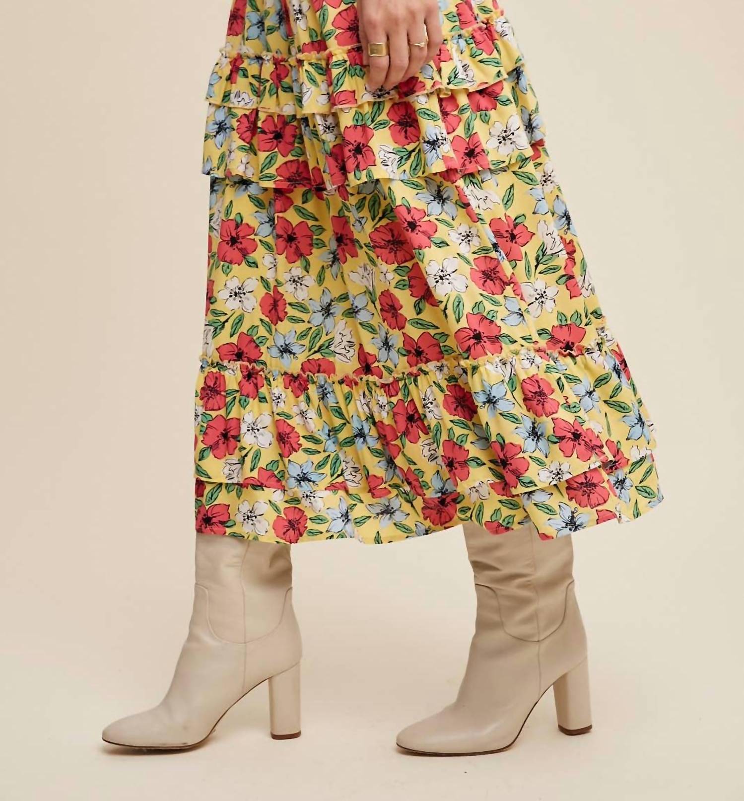 Listicle - Floral Convertible Dress Maxi Skirt