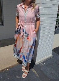 Q2 - Watercolor Print Maxi Dress
