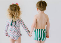 Love, George - Boy's Cabana Stripe Swim Trunks