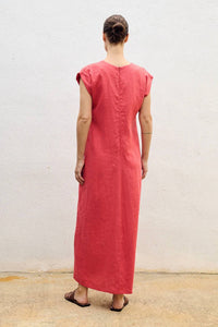 Sita Murt - Cap Sleeve Linen Maxi Dress