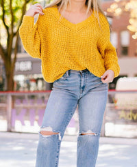 Allie Rose - The Annie Cozy Up Slouchy Off Shoulder Sweater
