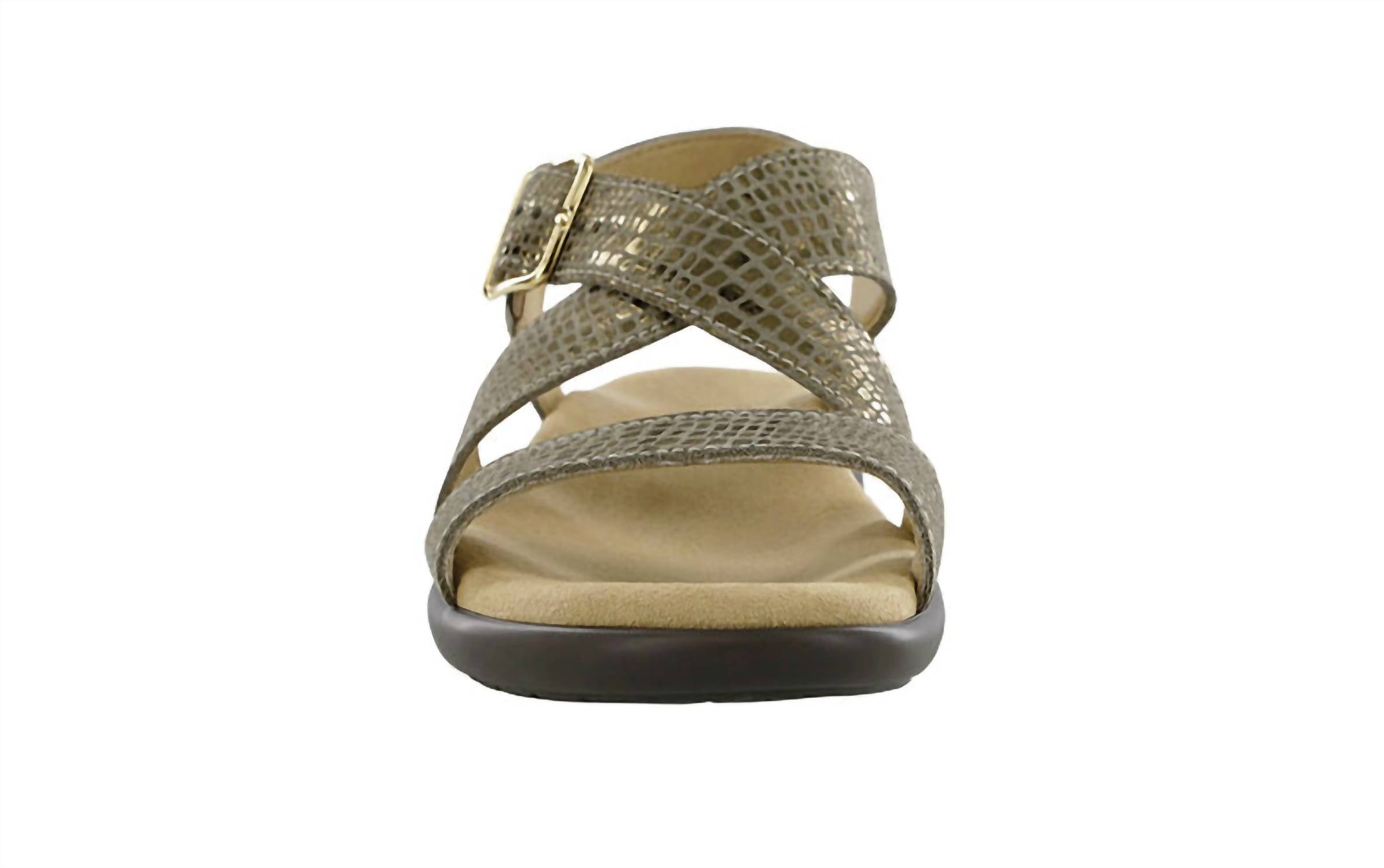 SAS Women's Laguna Cross Strap Sandal in olive gold - women's sandal - alternate view