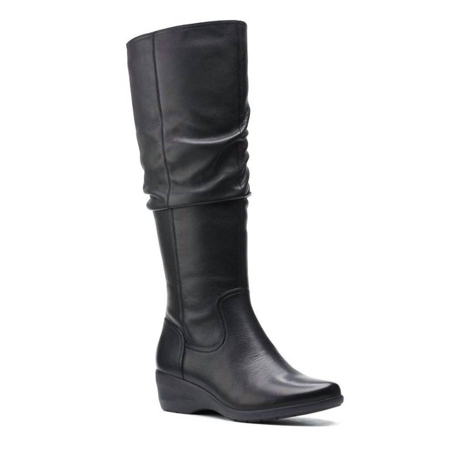 Clarks Women's Rosely Knee-high Boot in black leather - women's shoe