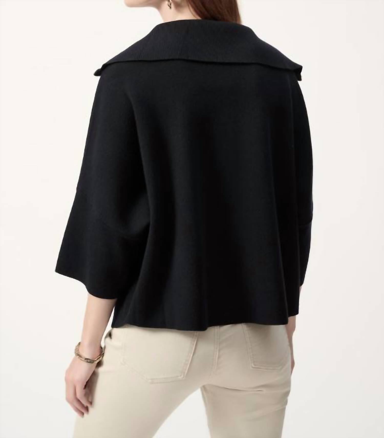 Joseph Ribkoff - Jacquard Zip Collar Sweater