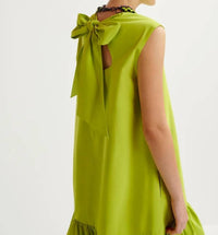 ESSENTIEL ANTWERP Hibernate Ruffle Mini Dress in citronella 1 - women's dress - view 4