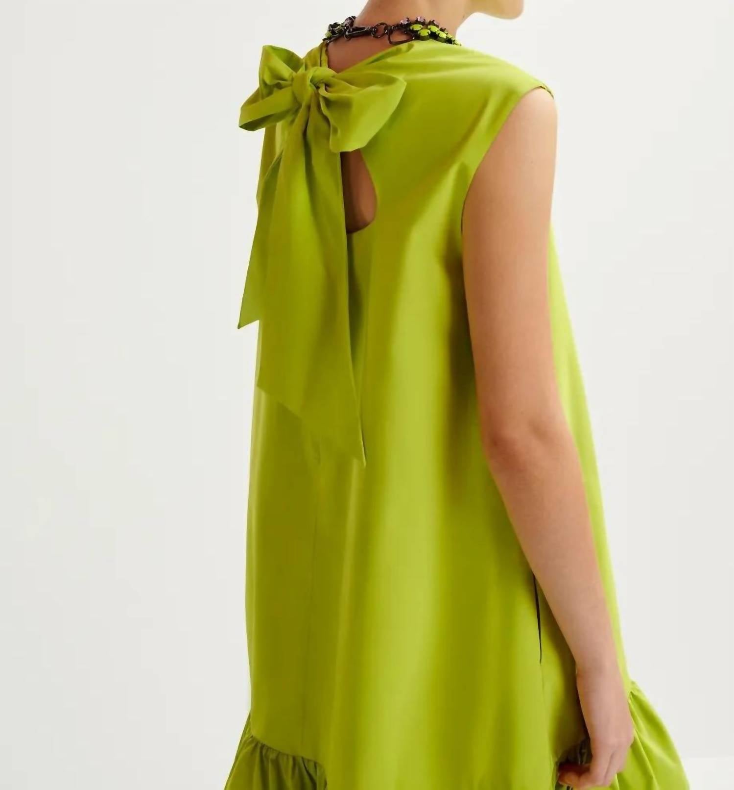 ESSENTIEL ANTWERP Hibernate Ruffle Mini Dress in citronella 1 - women's dress - view 4