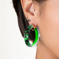 Gold & Honey - Women's Witch Illusion Lucite Hoops