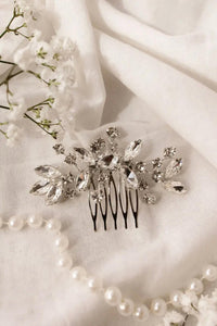 ANDI Women's Alice Crystal Rhinestone Hair Comb in silver - women's accessory