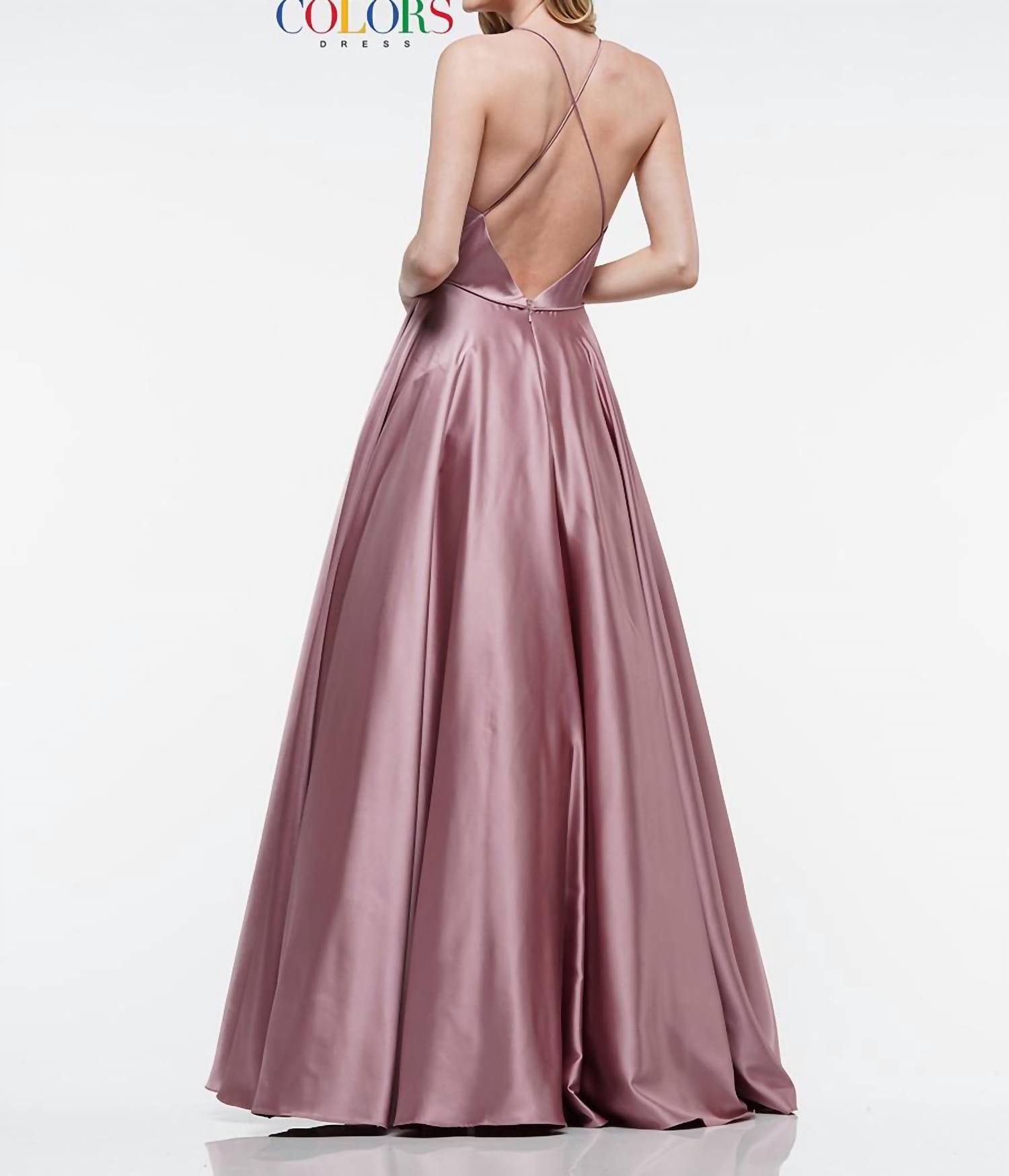 Colors Dress - Satin Long Prom Dress
