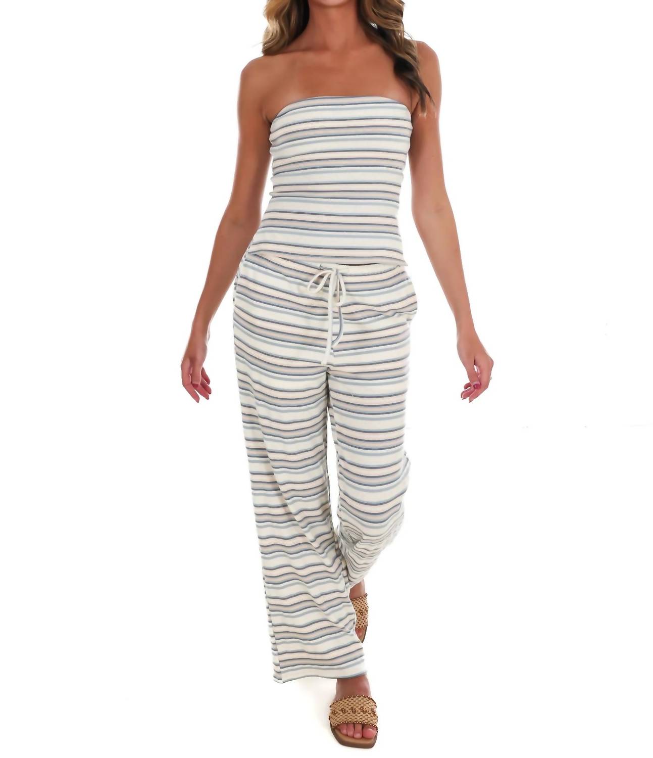 Bailey Rose - Coastal Crush Stripe Two Piece Set