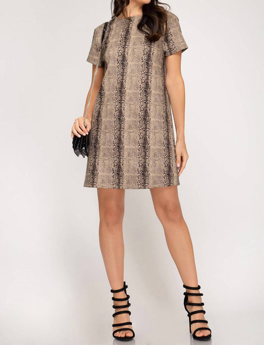 Faux Suede Shift Dress