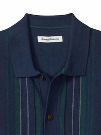 TOMMY BAHAMA Men's Palmerito Button Front Polo Shirt in coasline - men's shirt - detail view