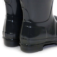 HUNTER Women's Original Short Back Adjustable Gloss Rain Boots in green - women's shoe - view 6