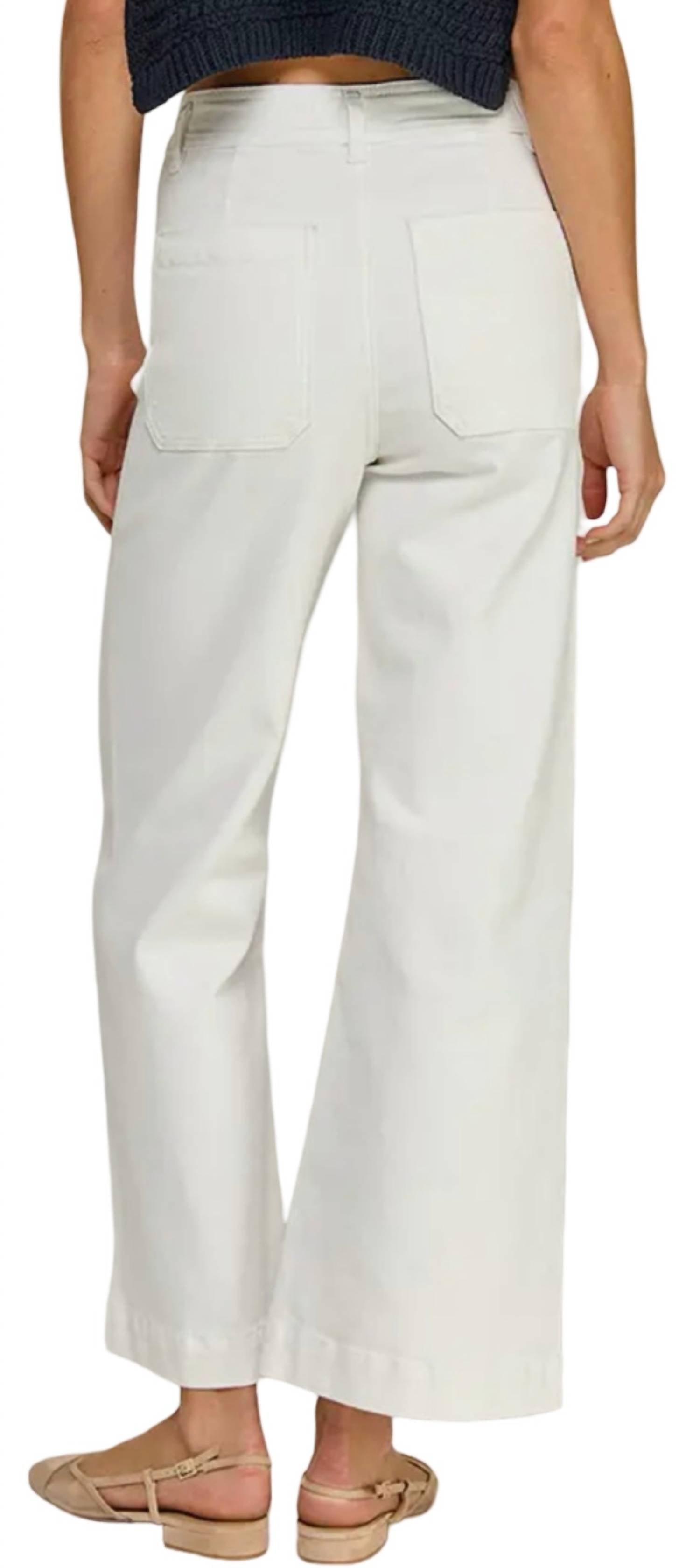 Miss Love - Flap Pocket Wide Leg Jeans
