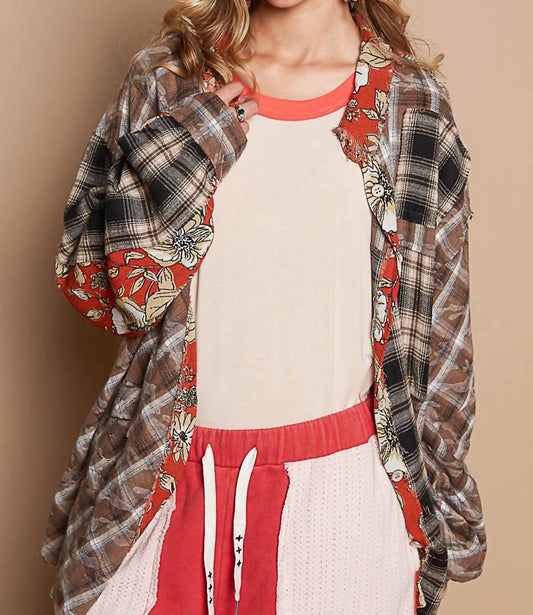 Pol - Vintage Button Down Plaid Shirt