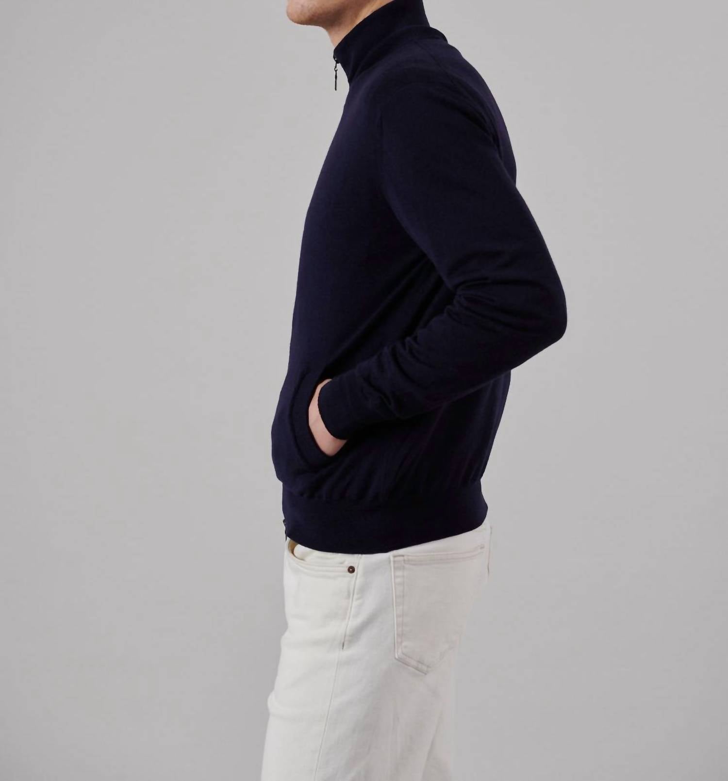 Fedeli - Paros Reversible Full Zip Stretch Bomber Sweater