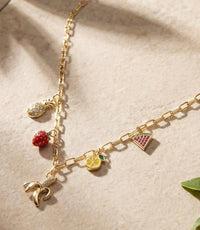 Farrah B Jewelry - Women's Fruit Salad Charm Necklace