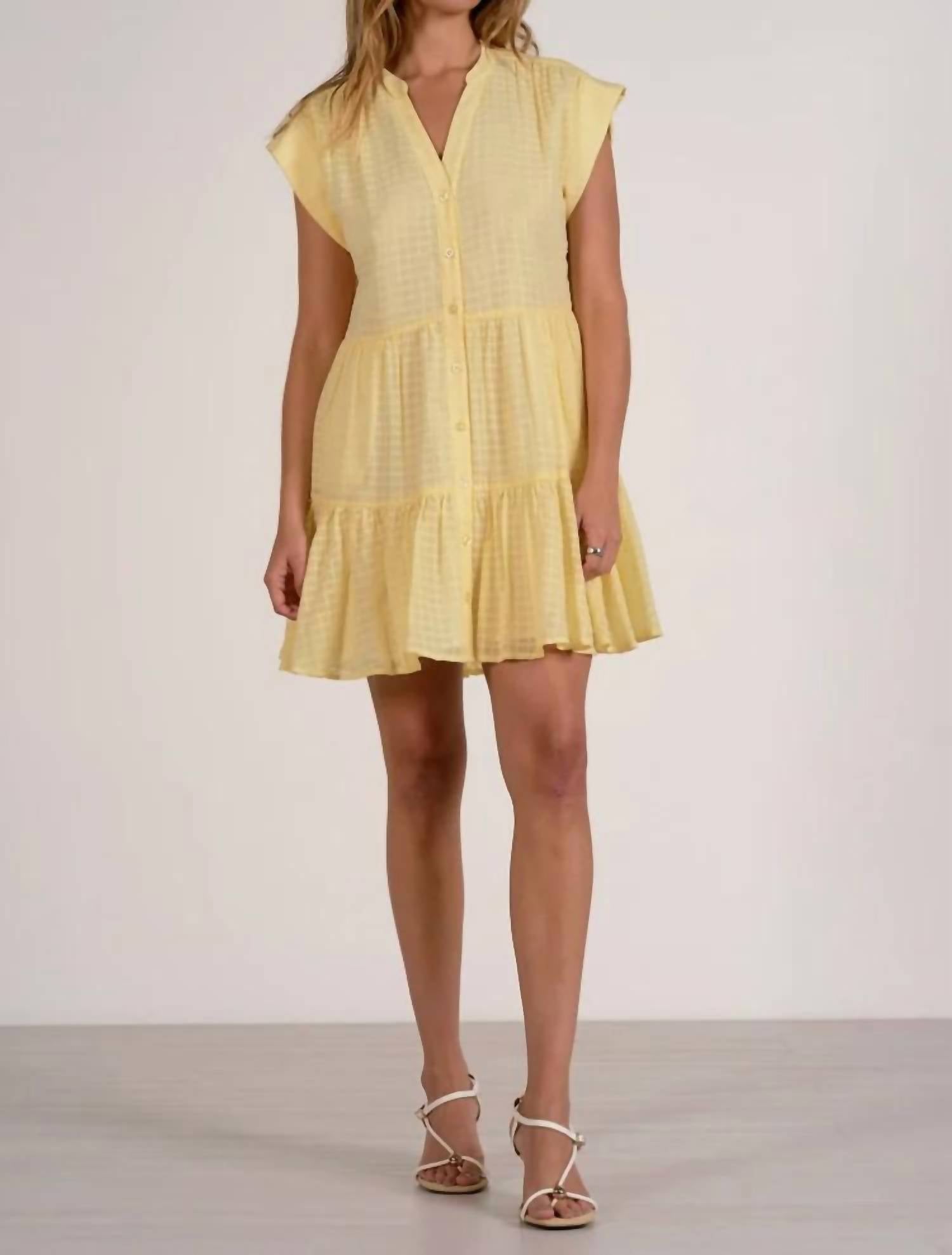 Elan - Capped Sleeve Mini Dress
