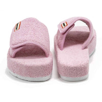 HUNTER Women's Original Terry Towelling Logo Slides in fox glove - women's shoe - view 4
