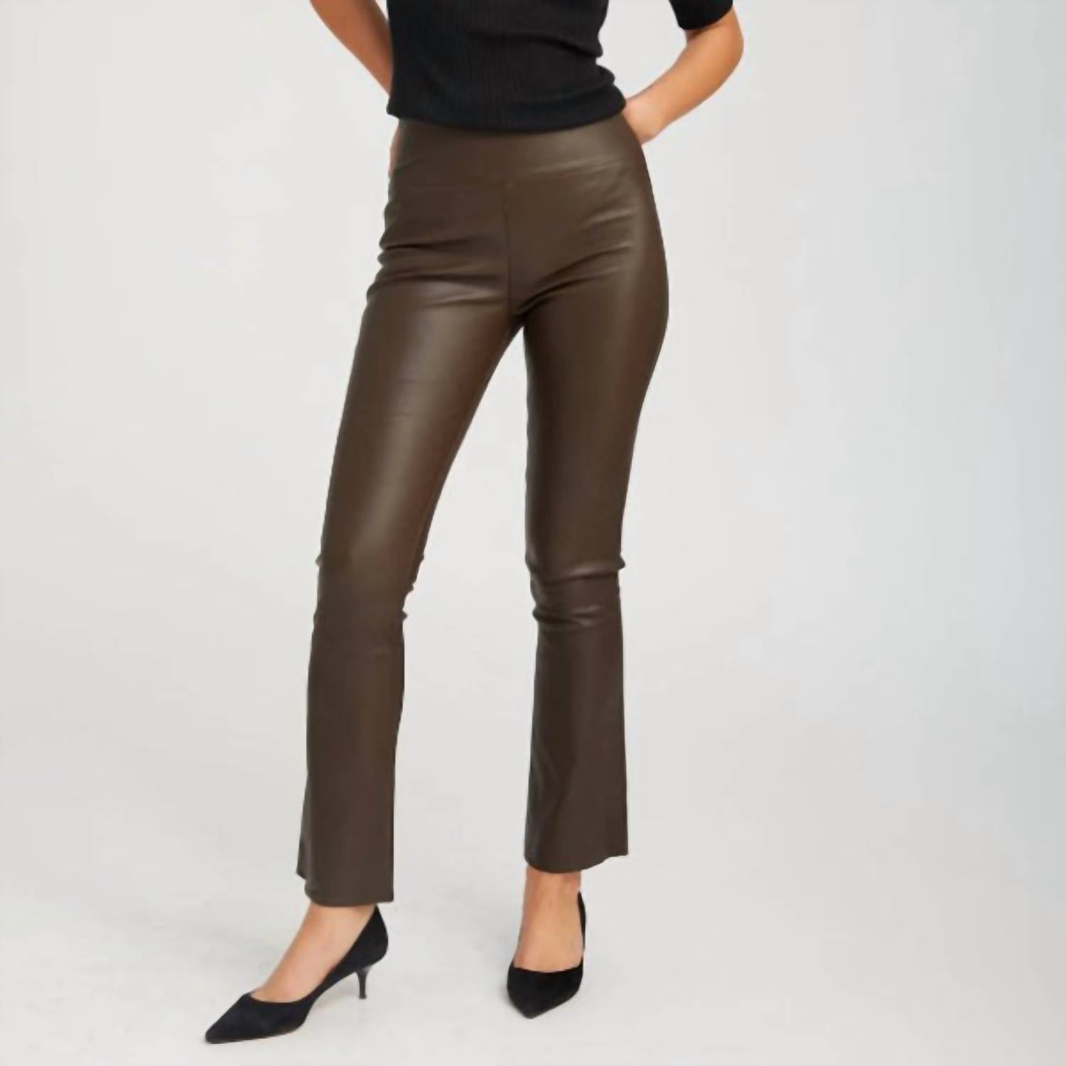 Sprwmn - Jackie Leather Ankle Flare Leggings