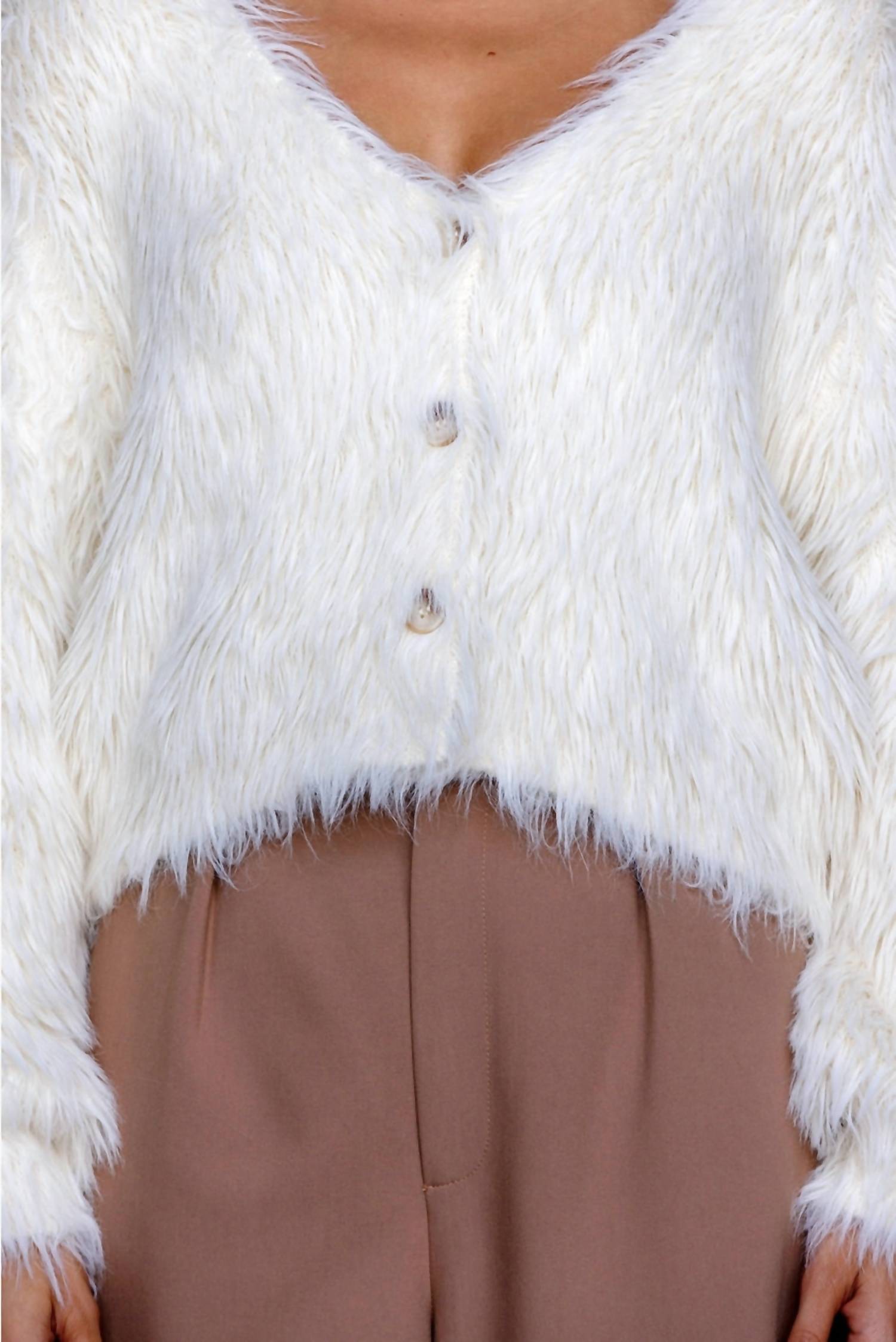 Storia - Beatrix Faux Fur Cardigan