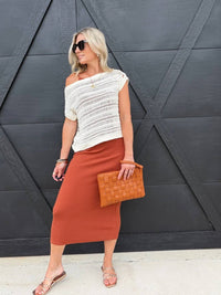 Sadie & Sage - Women's Adara Open Knit Sweater Vest