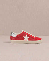 MiiM Women's Glazed Star Sneakers in red - women's sneaker