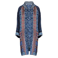 Johnny Was - REVERSIBLE LONG FIORI SILK TWILL KIMONO COAT