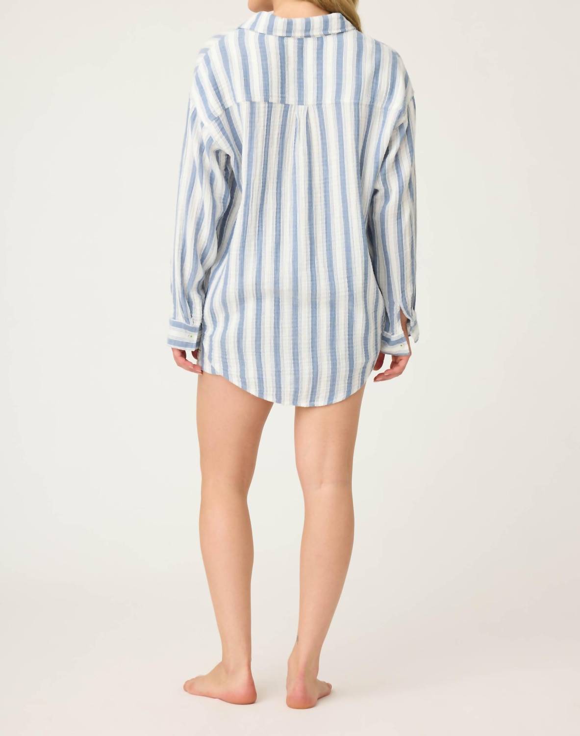 Pj Salvage - Back From The Beach Striped Gauze Top