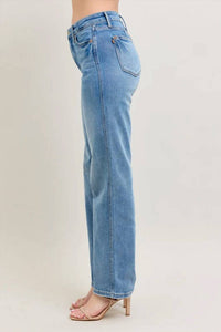 Judy Blue - Women's Mid Rise Tummy Control Vintage Wash Straight Leg Jeans