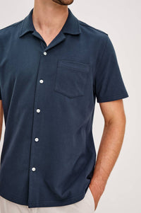 Rails Flint Short Sleeve Shirt in perfect navy - men's t-shirt - detail view