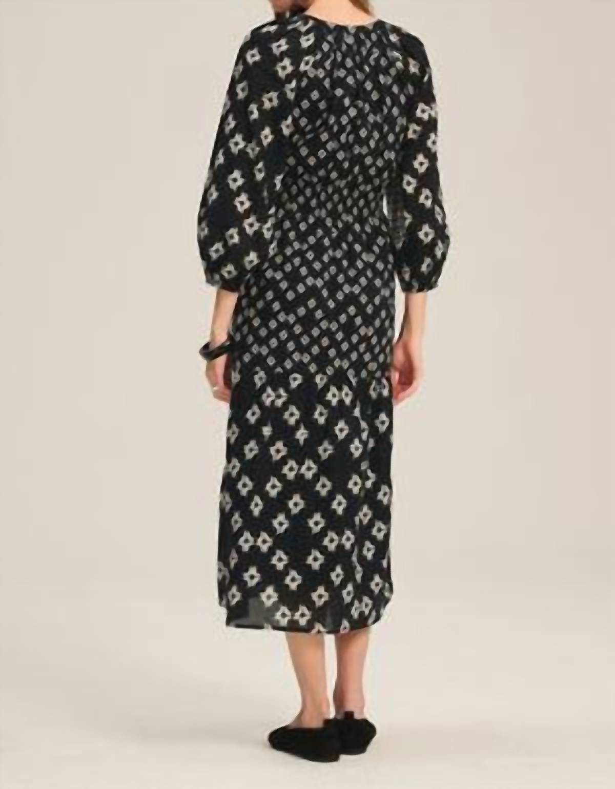 Velvet by Graham & Spencer Elen Dress in midnight - women's dress - detail view