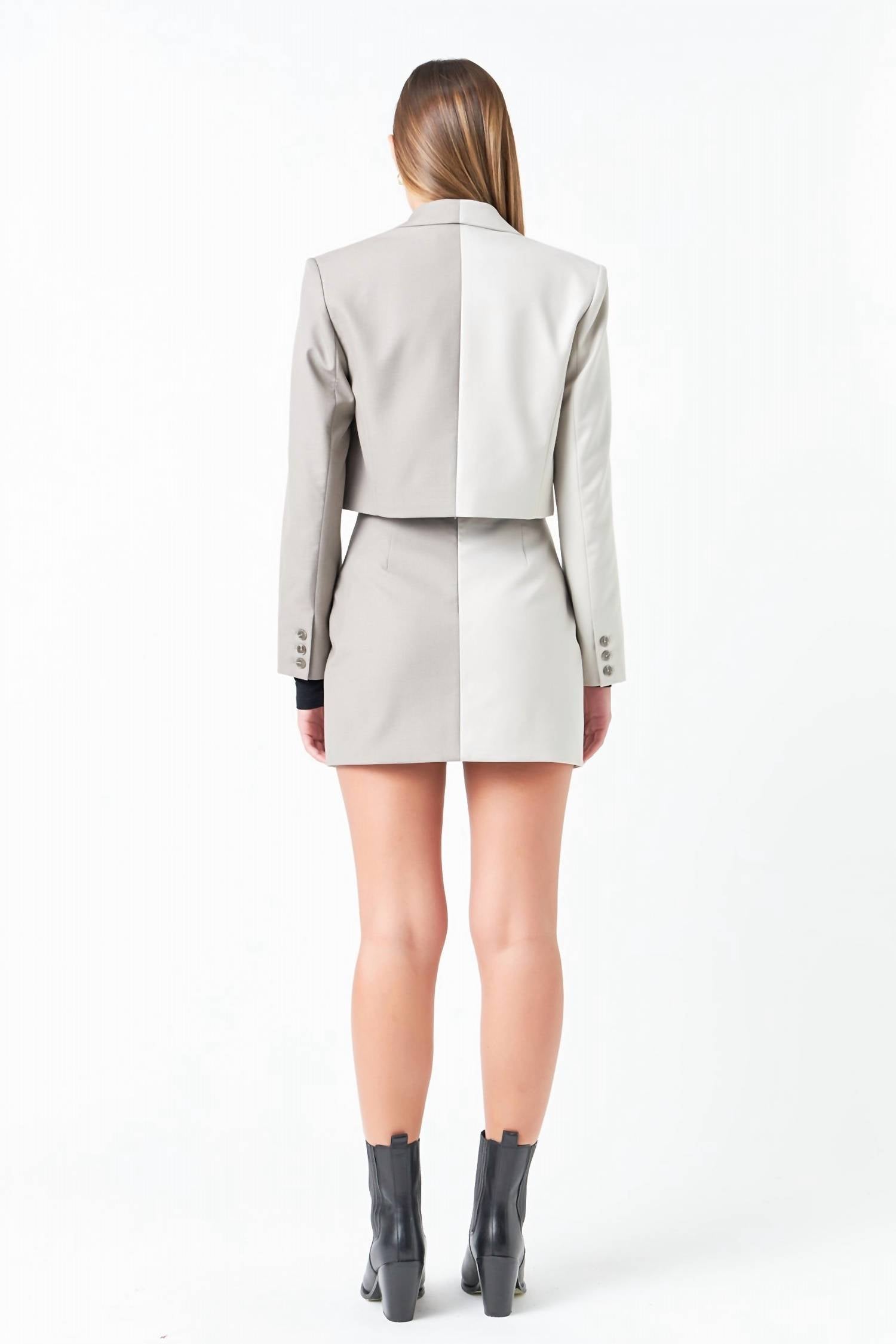 Endless Rose - Cropped Colorblock Blazer