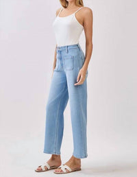 L.T.J - Front Patch Pocket Wide Leg Jean