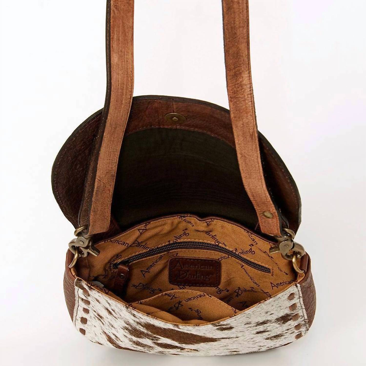 American Darling - Women's Leather Hair On Hide Crossbody Purse