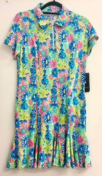 Ibkul - Women's Lilli Print Godet Golf Dress