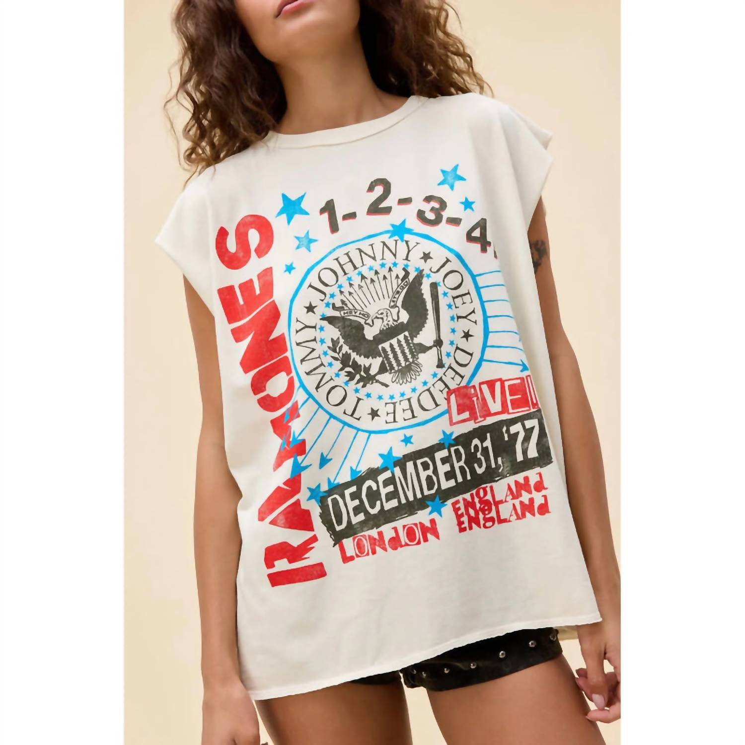 Daydreamer - Ramones 77 Show Poster Muscle Tee