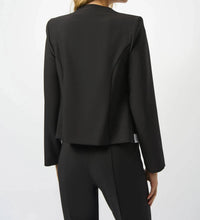 Joseph Ribkoff - Contrast Trim V-neck Blazer Jacket