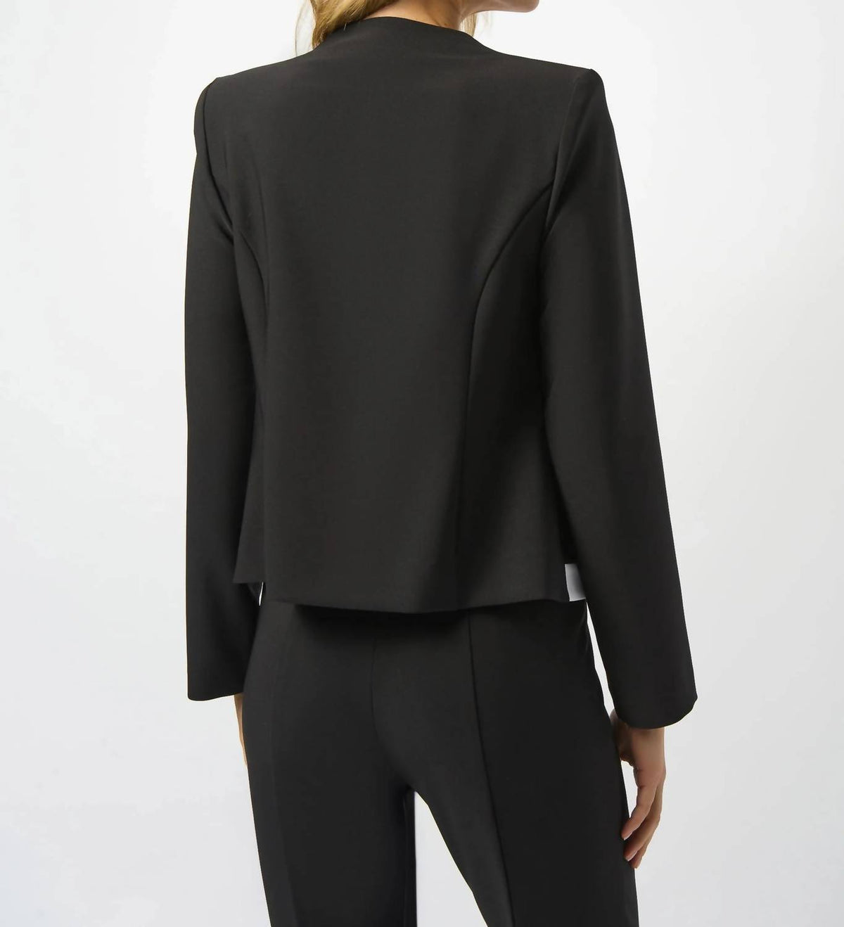 Joseph Ribkoff - Contrast Trim V-neck Blazer Jacket
