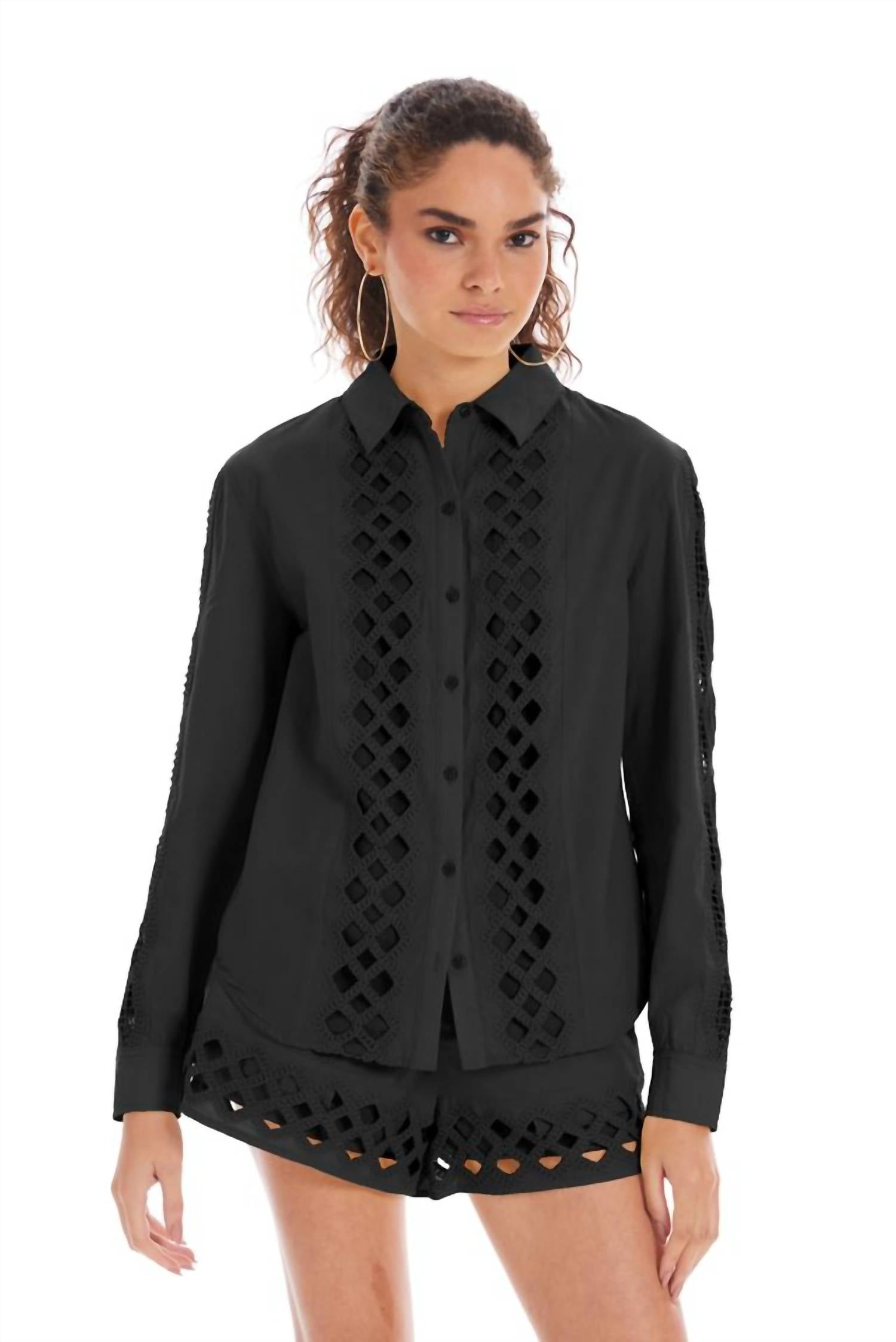 Allison - Eyelet Nina Long Sleeve Shirt