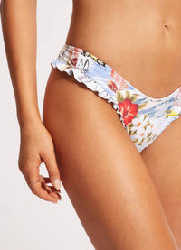 Seafolly Coast To Coast High Cut Rio Pant in powder blue - women's swimwear - view 4