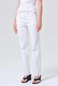 AGOLDE Lana Denim Pants in marshmallow - women's jeans - alternate view