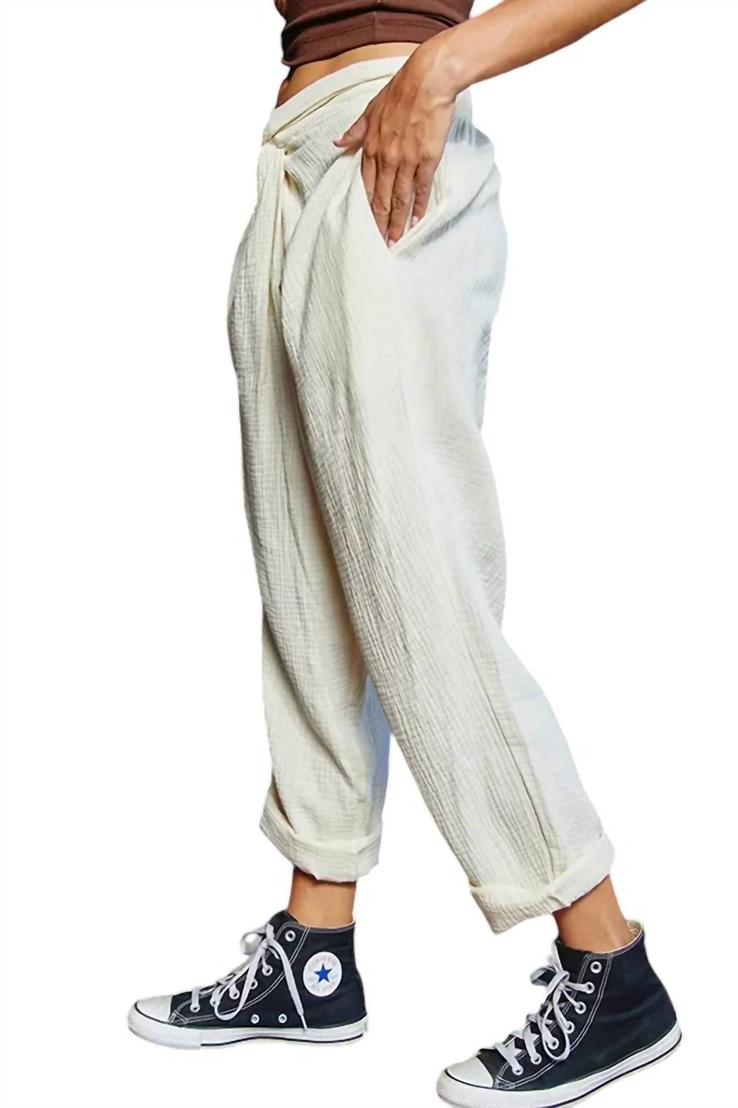 Bucketlist - Summer Twist Waist Pants