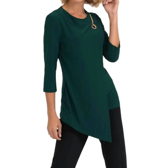 Joseph Ribkoff - Asymmetrical Chain Tunic Top