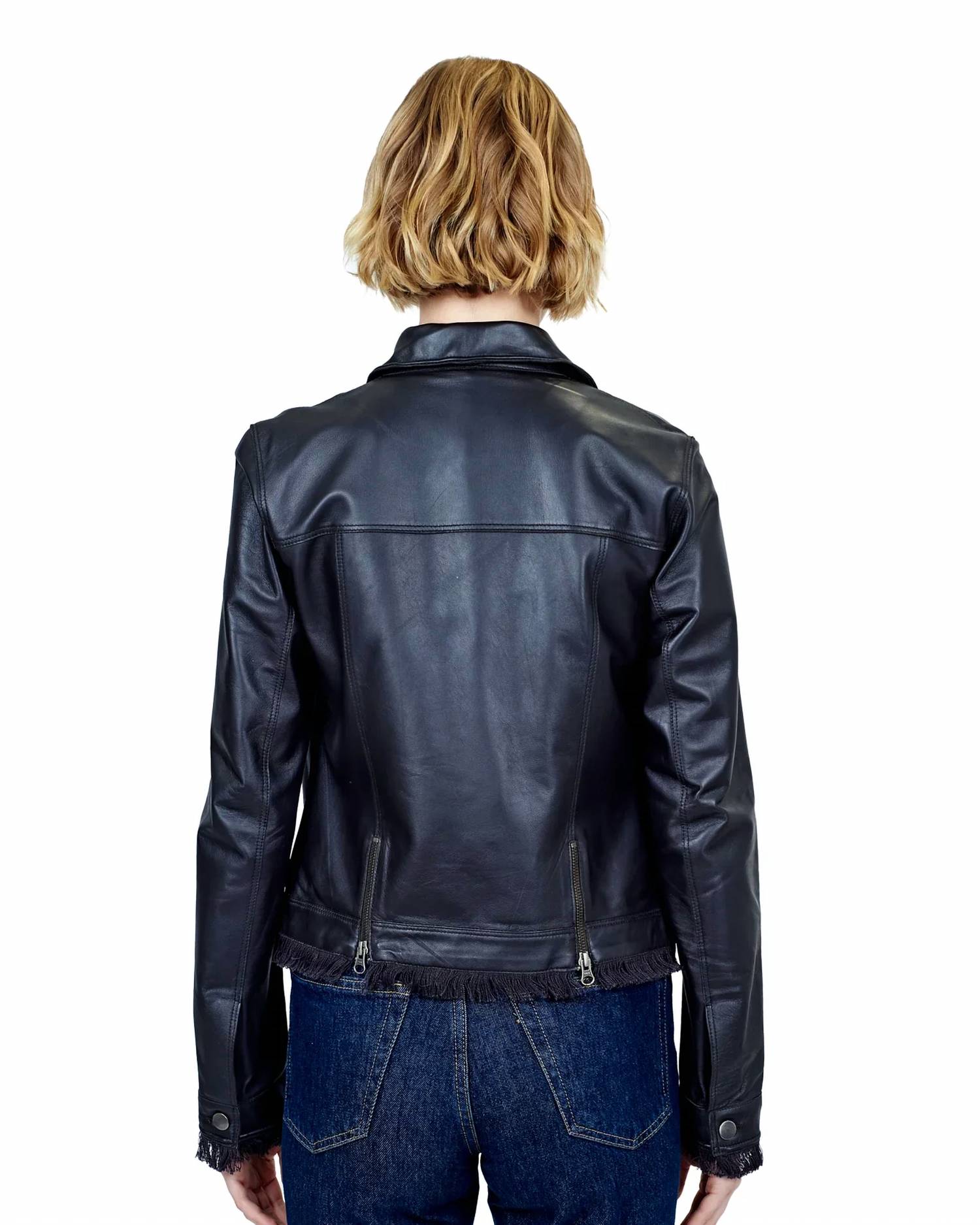 Jakett - Alexa Cropped Leather Jacket